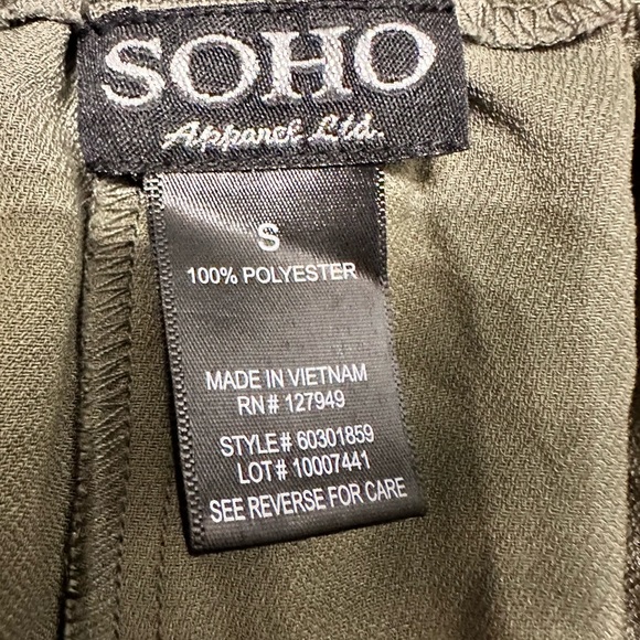 Soho Apparel green pants with New condition. - Picture 8 of 9